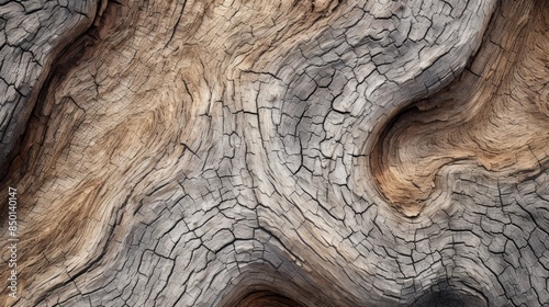 close-up of an oak tree's gnarled bark, revealing its intricate patterns and textures.
