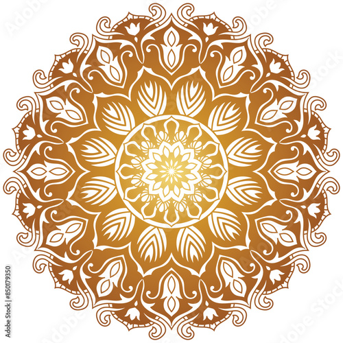 Golden mandala.Mandala de lujo .color dorado