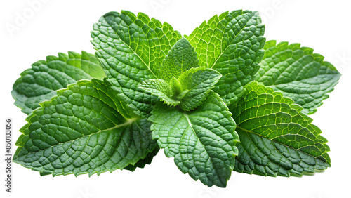 Mint leaves on white background, mint leaves PNG.