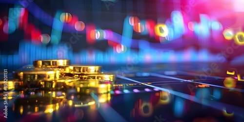 Diversifying Investments Turning to Gold Amid Stock Market Growth. Concept Investing Strategies, Portfolio Diversification, Precious Metals, Stock Market Trends, Gold as an Asset