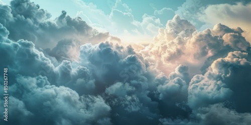 Breathtaking clouds with rich blue hues in a mesmerizing sky, perfect for creative and dramatic visuals.