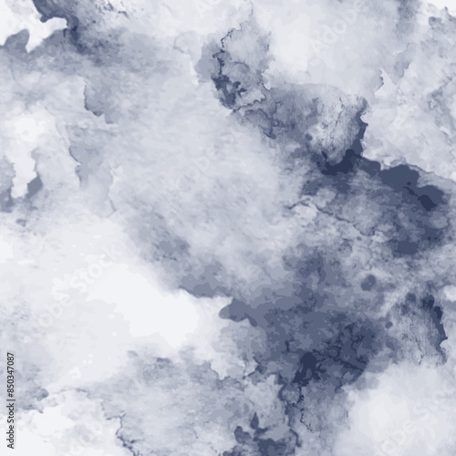 dark blue watercolor cloudscape pattern