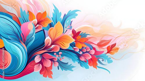 colorful tropical leaf background vector