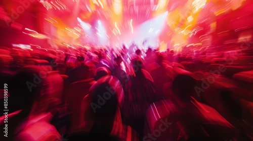 Lost in the rhythm and the blur of lights the crowd becomes a wild unified entity.