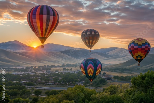 Adventure in a hot air balloon at sunrise and experience breathtaking scenery.