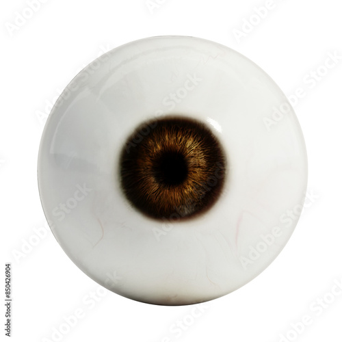 Eyeball isolated on transparent background. 3D illustration