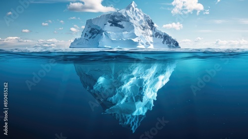 Iceberg in the ocean near Greenland.