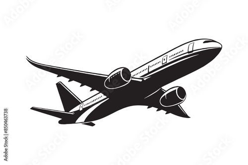 Airplane vector silhouette Illustration artwork