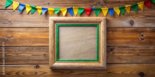 Wooden frame with texture of S?o Jo?o, June party in Brazil , festa junina, texture, wood, frame