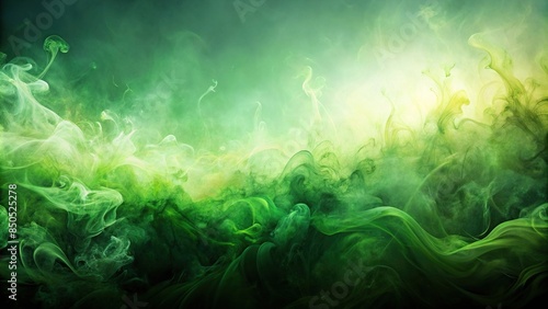 Green abstract background with flowing watercolor streaks and dark haze , gradient, dark, abstract, background, green, watercolor