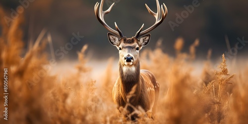 Highresolution photo captures the elegance and grace of a wild deer. Concept Wildlife Photography, Deer Portrait, Nature's Elegance