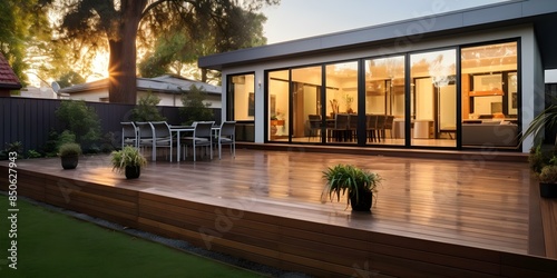 Modern home extension in Melbourne renovated with deck patio and courtyard addition. Concept Home Renovation, Melbourne, Deck Patio, Courtyard Addition, Modern Design