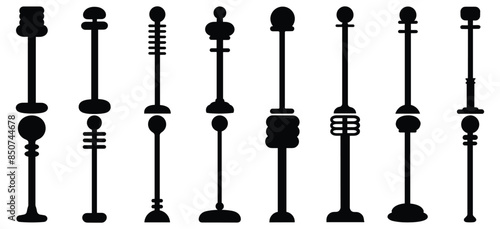 Antenna silhouette set vector design big pack of illustration and icon