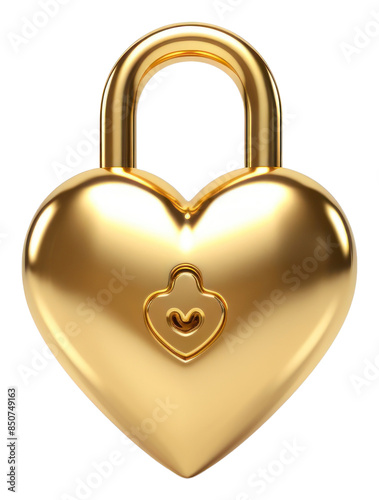 PNG Heartlock with ket gold jewelry white background.