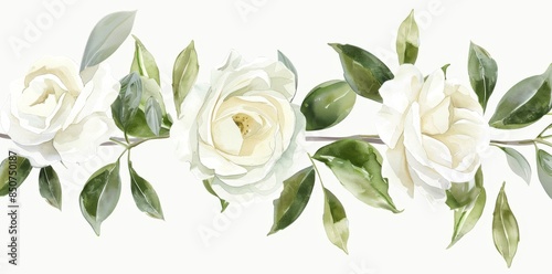 With defined edges, this olive rose watercolor clipart background features minimal design text or a minimalistic photo backdrop