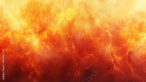 Orange electric lightning background ,The images are of high quality and clarity