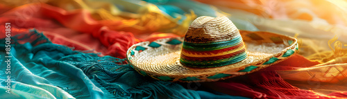 Mexican Hat and Flag Sombrero with Mexican Flag Traditional Attire Symbolizing National Pride 139 characters