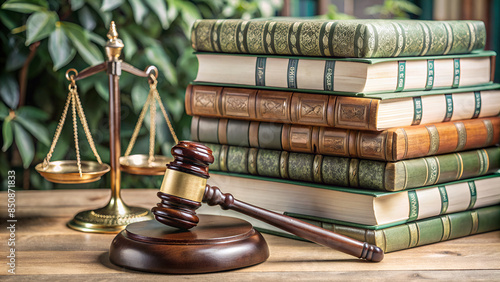 Libri di diritto e codici di legge per avvocato