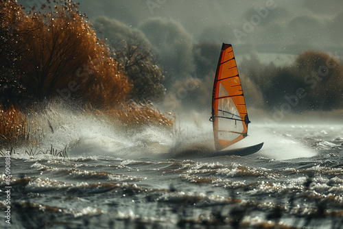 Photo of a windsurfing pond with engineered gusts