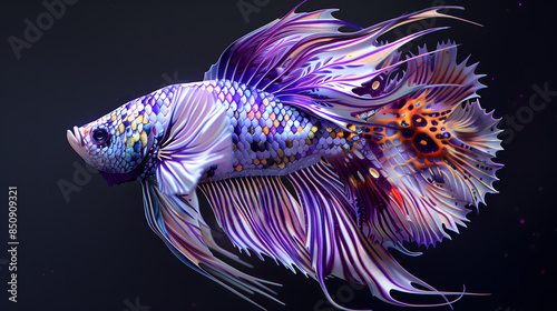 Betta Fish 3D Render Art