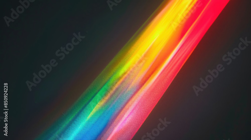 Colorful Rainbow Glow on Black Background in Studio Photography