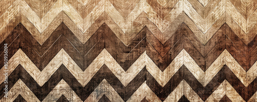 Geometric background with rustic, woven zigzag patterns in natural tones.