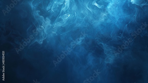 Ethereal pale blue smoke on deep indigo dreamy soft-focus