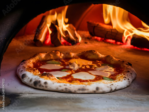 Pizza en el horno tradicional