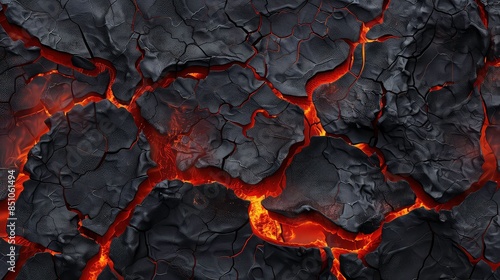 Lava texture fire background rock volcano magma molten hell hot flow flame pattern seamless. Earth lava crack volcanic texture ground fire burn explosion stone liquid black red inferno planet relief.