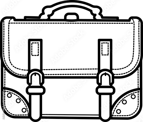 Briefcase outline illustration vector