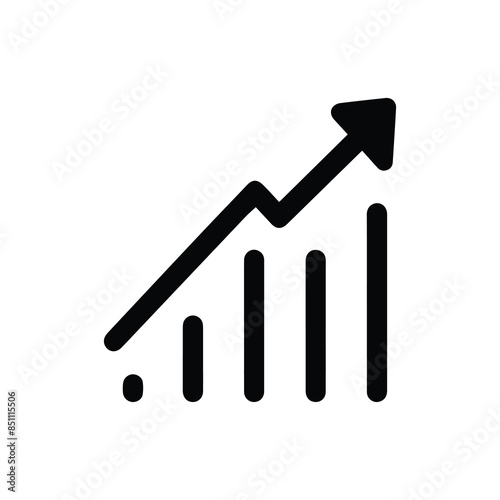 Graph chart economic icon. Money business increase design.