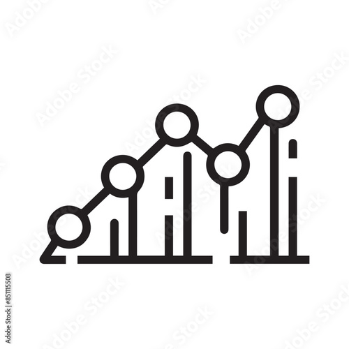 Graph chart economic icon. Money business increase design.