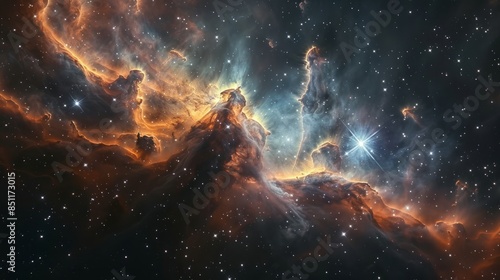 Stunning nebulae in deep space, showcasing the vastness and beauty of the universe.