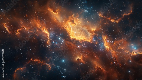 Stunning nebulae in deep space, showcasing the vastness and beauty of the universe.