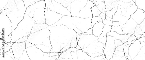 Vector marble pattern with white and black cracks Transparent texture.