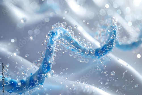 Background image of DNA chromosome bio genetic technology testing promotion