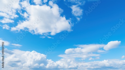 blue sky with wispy white clouds, 