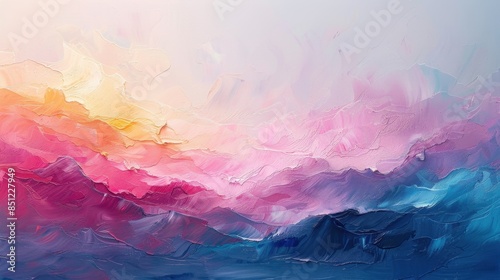 A mesmerizing abstract expressionist artwork featuring a harmonious blend of soft pastel colors and bold, gestural brushstrokes. The interplay of light and shadow creates a sense of depth and