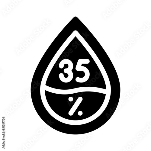 salinity glyph icon