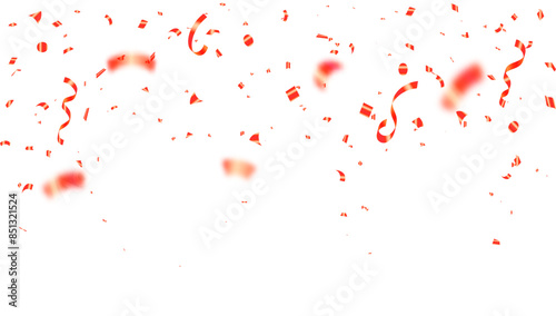 Red confetti celebration background, birthday, party, holiday, Celebration, luxury, symbol, congrats, vector, illustration