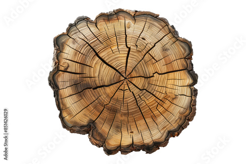 Hollowed log sign isolated on transparent background