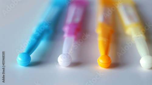 Pregnancy tests on white background