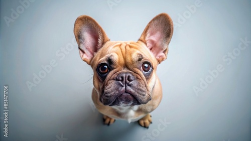 Cute french bulldog in studio