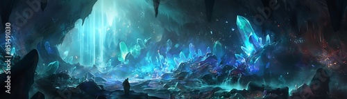 mystical cave dwelling in a fantasy world