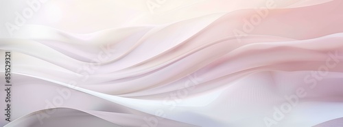 Abstract white and pink background with smooth curved line, The ultra wide banner features soft curves and gentle gradients in light gray tones, creating an elegant and sophisticated atmosphere.