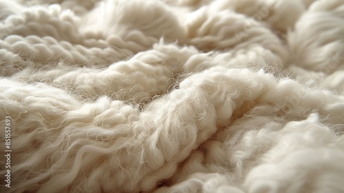 A macro image capturing the texture of hand-spun Tibetan yak wool, renowned for its warmth and softness. Abstract Backgrounds Illustration, Minimalism,
