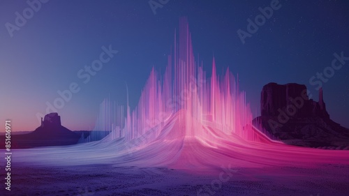 Colorful abstract light waves on black background. Abstract design or digital artwork of glowing light energy wave with dark background. Digital art and design concept for wallpaper and print. AIG53F.