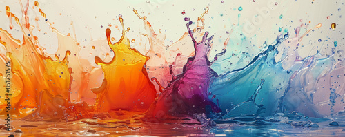 A splash of paint on a canvas, its colors bleeding and blending into each other.
