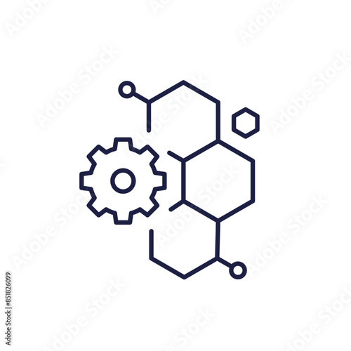 bioengineering and biotechnology line icon