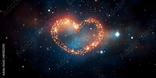 Love is an infinite universe stars symbolizing endless possibilities and enduring passion. Concept Romantic Love, Infinite Universe, Endless Possibilities, Passionate Stars